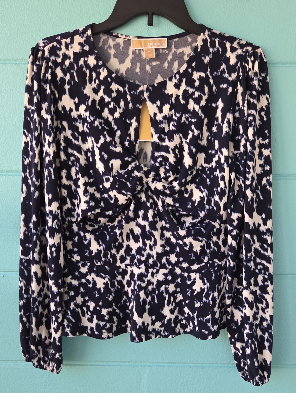 NWT "Michael Michael Kors" Abstract Print Woman's Blouse Sizes Medium or Large